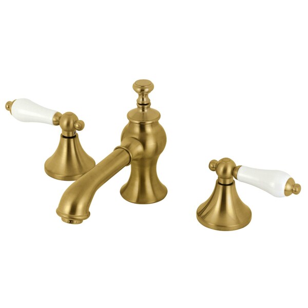 KC7067PL Vintage 8" Widespread Bathroom Faucet, Brushed Brass